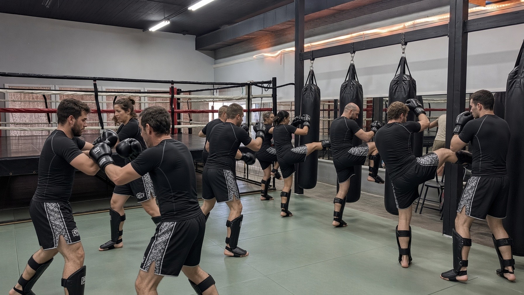 Training on a heavy bag